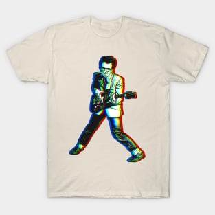 Elvis Costello Vintage Portrait - Music Icon Tribute T-Shirt